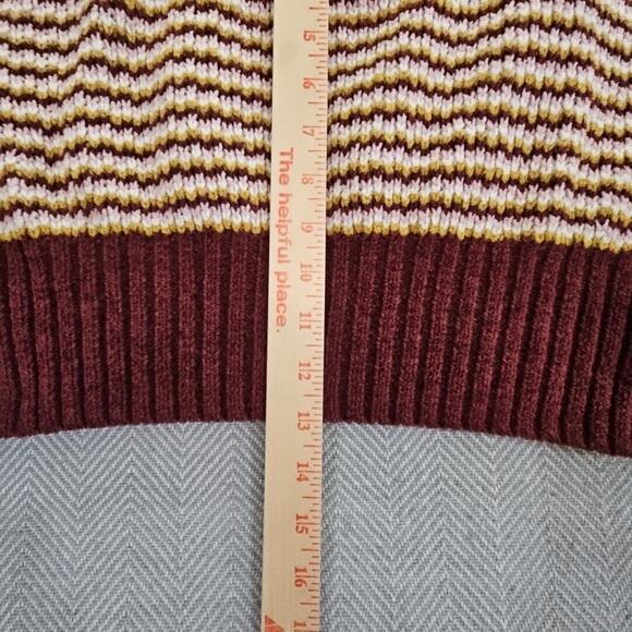 Pink Rose Women's Size Large Brown Striped V Neck Cropped Pullover Sweater NWT - Picture 5 of 13